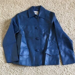 Women's vintage Blue vinyl Jacket